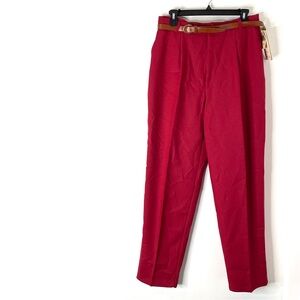 Levi’s Bend Over Vintage NWT Cherry Red High Waist Straight Leg Trousers Belted